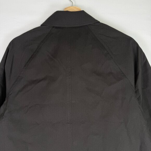 Everlane The Mac Trench Coat Button Front Black M - Picture 5 of 8